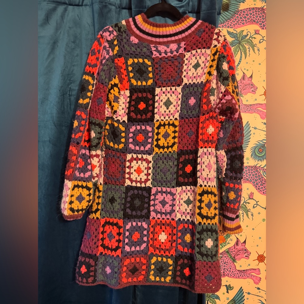 Farm Rio Mosaic Mini Patchwork Dress - Picture 9 of 10